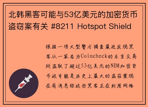 北韩黑客可能与53亿美元的加密货币盗窃案有关 #8211 Hotspot Shield VPN